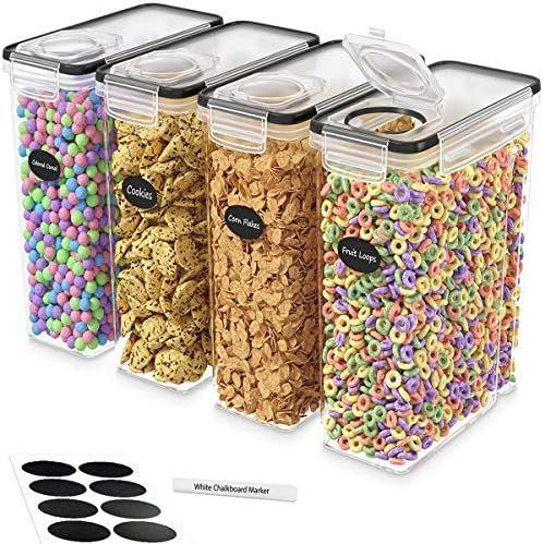 DWËLLZA KITCHEN Cereal Containers Storage Set - Cereal Dispenser Airtight Food Storage Container... | Amazon (US)