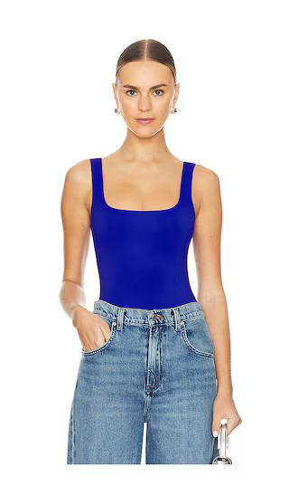 Good American Scuba Modern Tank Body in Blue. | Revolve Clothing (Global)