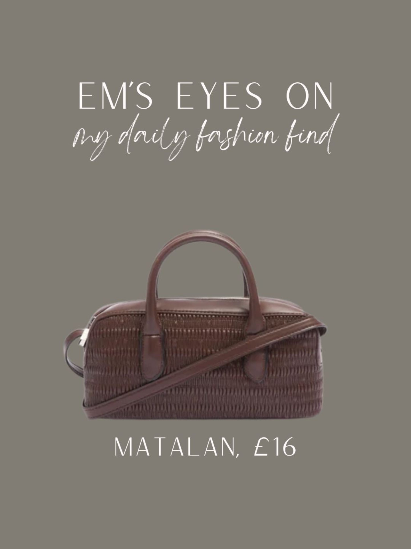 Em’s eyes on? My daily fashion find 

Matalan brown bag for a bargain £16 

#LTKautumn #LTKuk