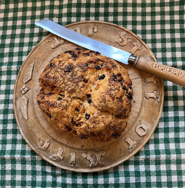 Tis the season for Irish soda bread, which is made a little bit more special served with an antique bread board and knife. 

 #LTKSeasonal #LTKHome