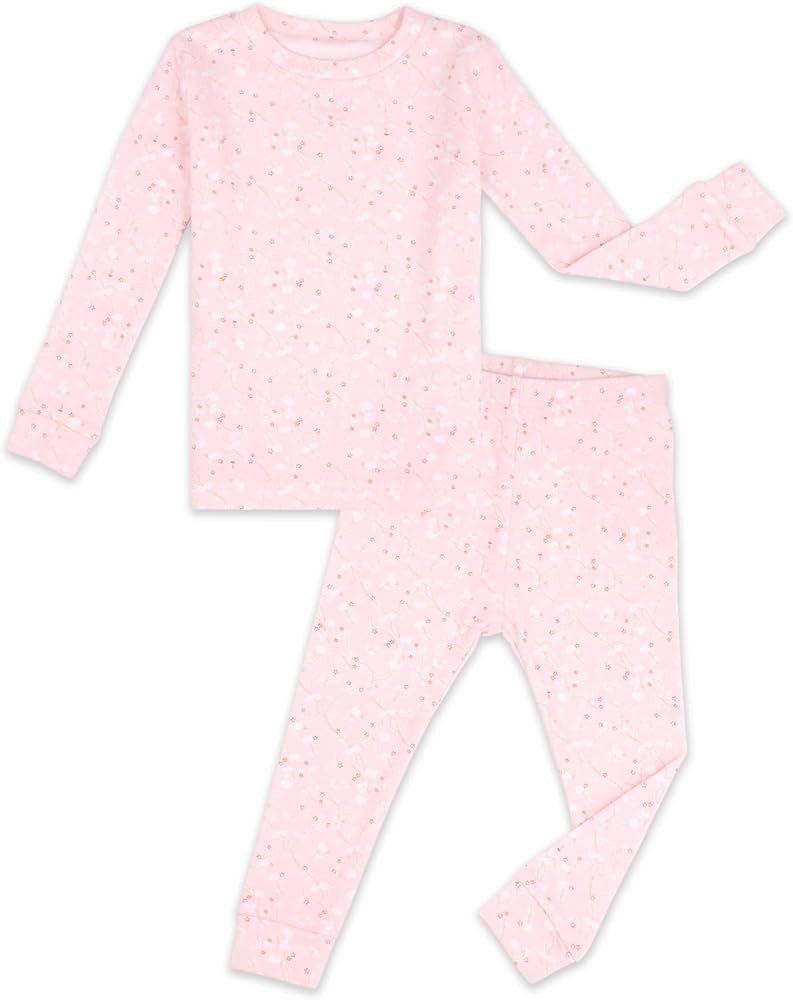 moimoln 6M-8Y Baby & Toddler Girl Floral Pajamas Soft Modal Cotton Breathable Snug-Fit Long Sleev... | Amazon (US)