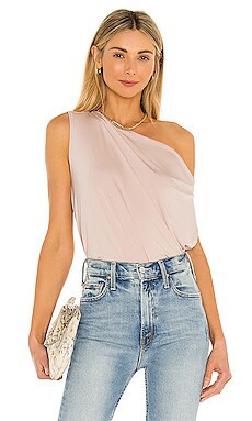 krisa Pleated Drape Top in Blush from Revolve.com | Revolve Clothing (Global)