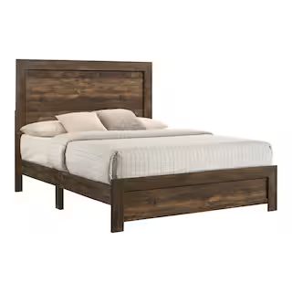 Jamson Brown Walnut Full Panel Bed | The Home Depot