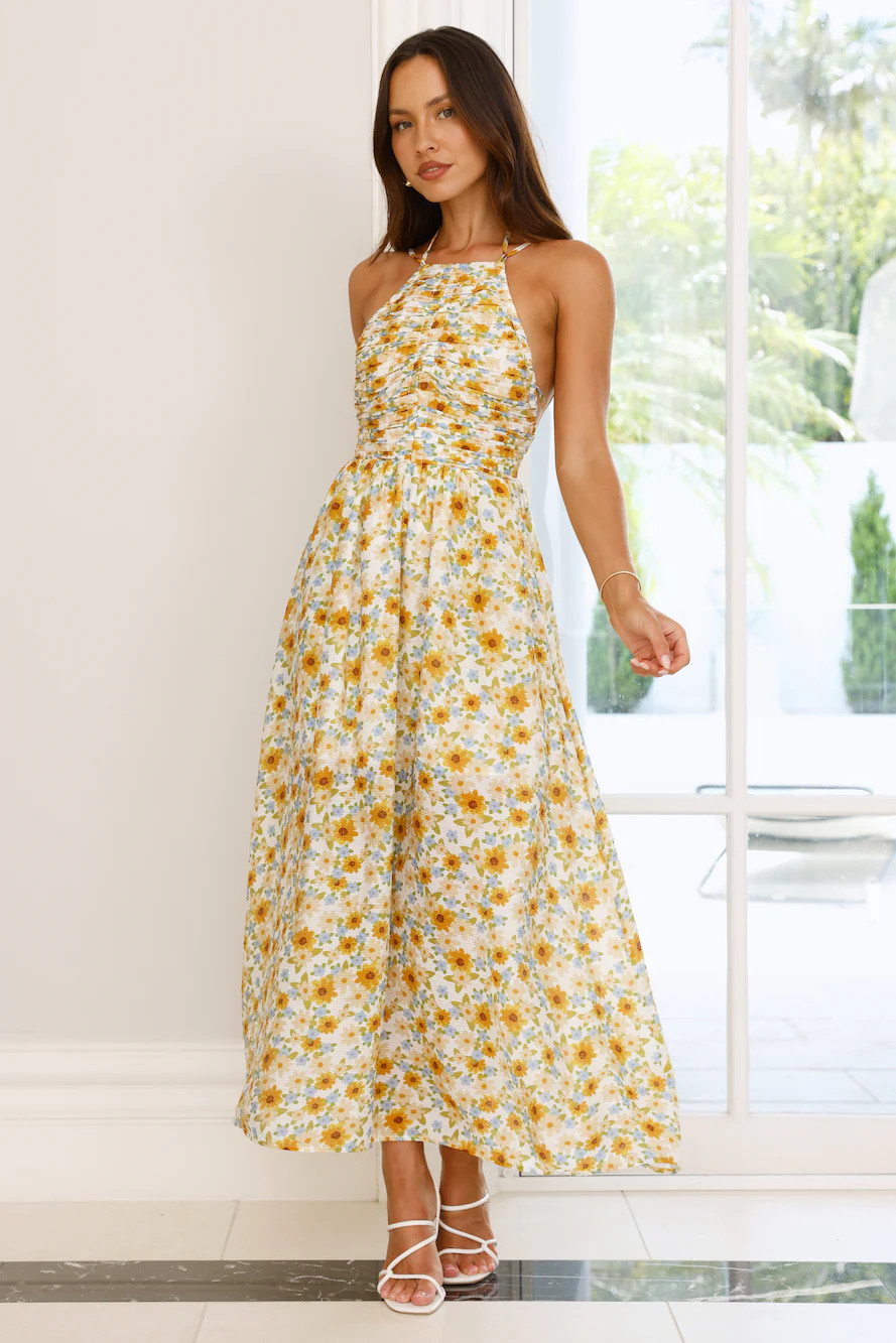 Chasing Summer Halter Midi Dress Print | Hello Molly (AU)