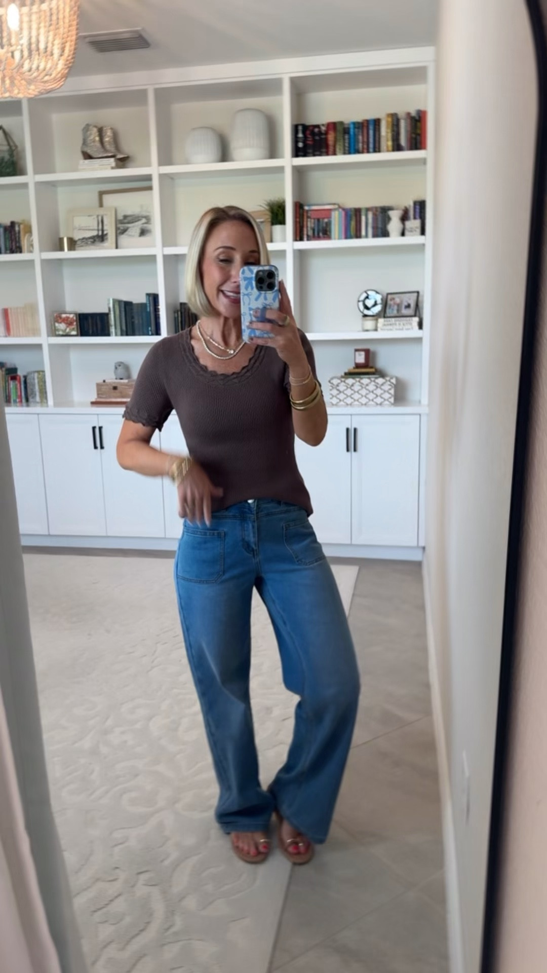 Amazon - spring sales & summer sweaters. Adjustable Waist Wide Leg Jeans - size XS, Regular. 5 colors (this is “Light Blue”). Has a coupon. Short Sleeve Scoop Neck Sweater - size Small. 6 colors. 

 

#LTKSeasonal #LTKOver40 #LTKSaleAlert