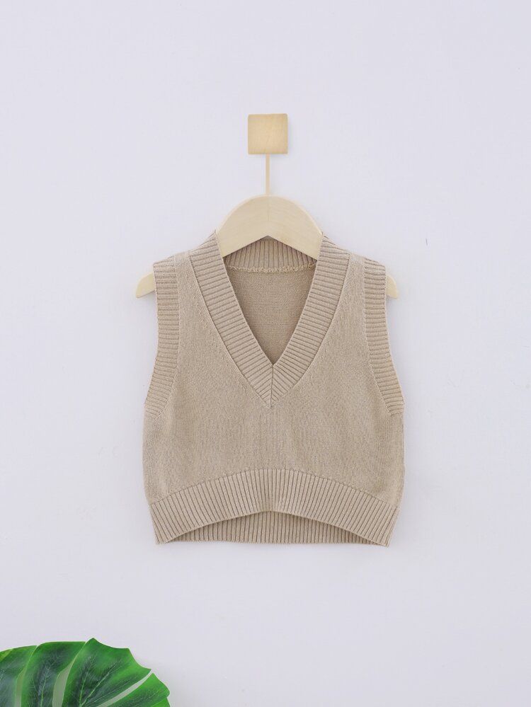 Toddler Girls High Low Hem Sweater Vest | SHEIN