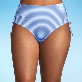 new!Outdoor Oasis Womens Striped High Waist Bikini Swimsuit Bottom Plus | JCPenney