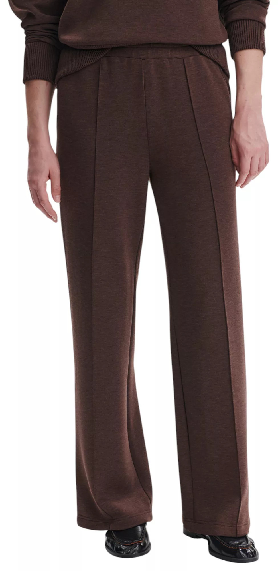 Varley Women's The Wide Leg Pant 30-inch Trousers, Large, Coffee Bean Marl | DICK'S Sporting Goods