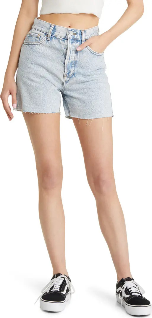 '90s Raw Hem Girlfriend Shorts | Nordstrom