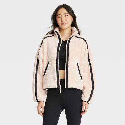 Women's Piped High Pile Fleece Jacket - JoyLab™ | Target