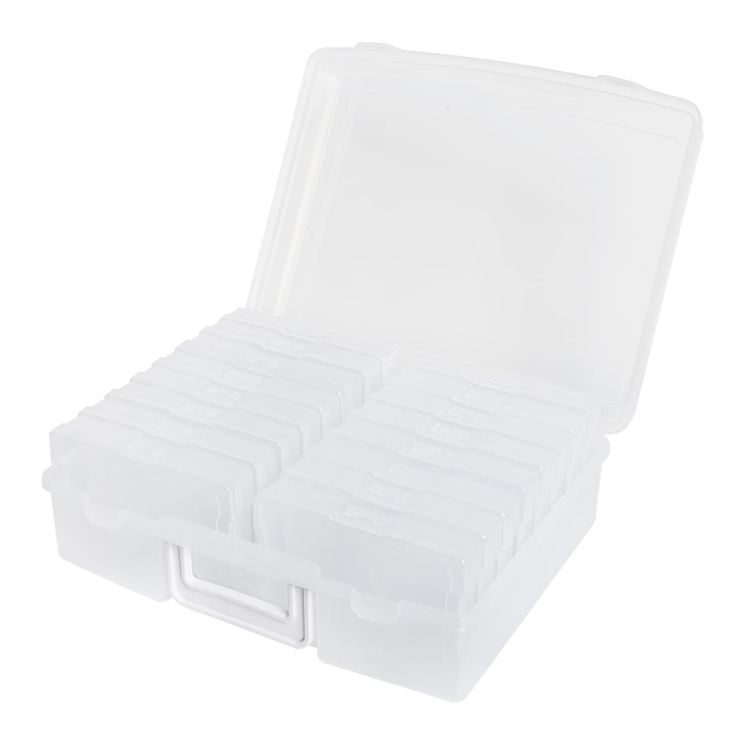 novelinks Transparent 4" x 6" Photo Cases and Clear Craft Keeper with Handle - 16 Inner Cases Pla... | Amazon (US)