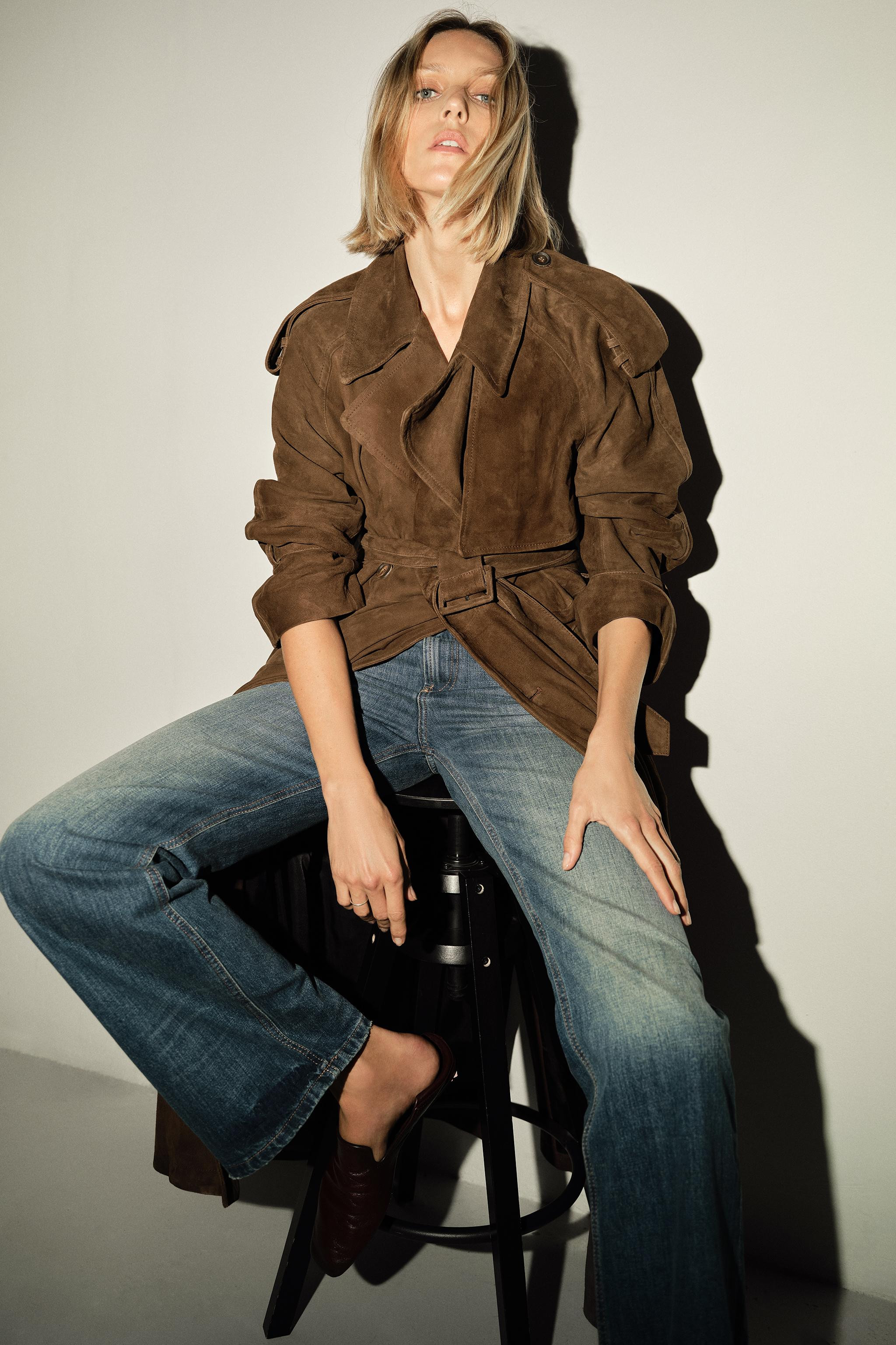 100% SUEDE LEATHER TRENCH COAT ZW COLLECTION LIMITED EDITION | Zara UK