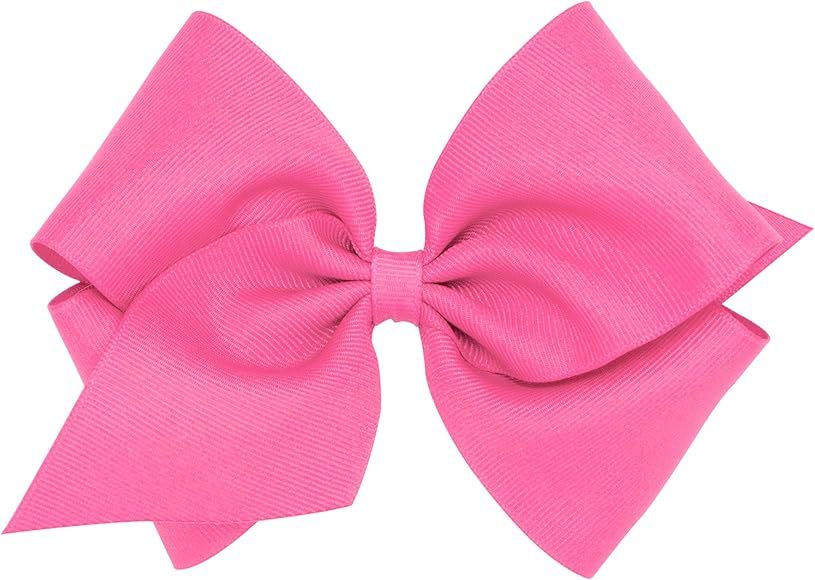 Wee Ones Baby Girls' Mini King Classic Grosgrain Hair Bow on a WeeStay Clip w/Plain Wrap | Amazon (US)