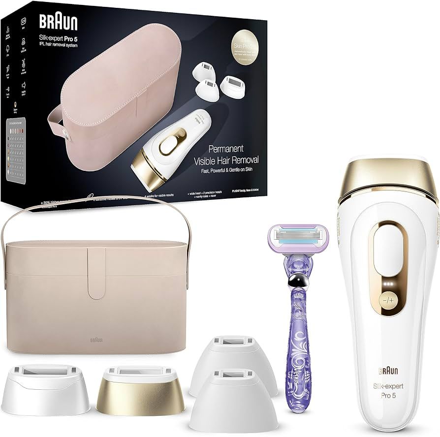 Braun IPL Long-lasting Laser Hair Removal Device for Women & Men, NEW Silk Expert Pro 5 PL5347, F... | Amazon (US)