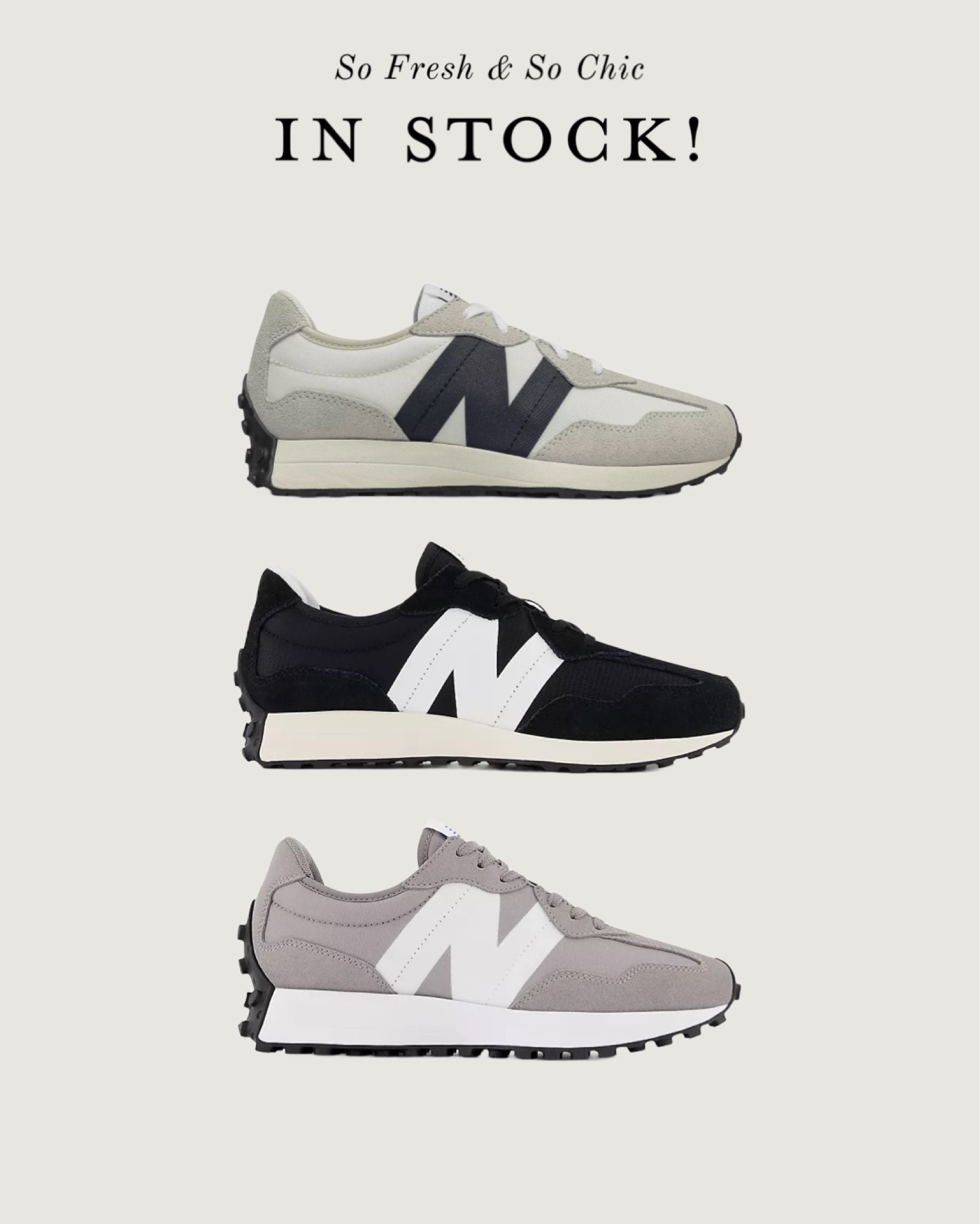 Pro tip: If the women’s size is out, buy the kids! A big kids size 6.5 is a women’s 8.
-
New Balance 327 women’s sneakers - neutral sneakers - gifts for her - trending gifts - gifts for kids - gifts for teens - kids new balance sneakers - women’s new balance sneakers

#LTKshoecrush #LTKGiftGuide #LTKstyletip