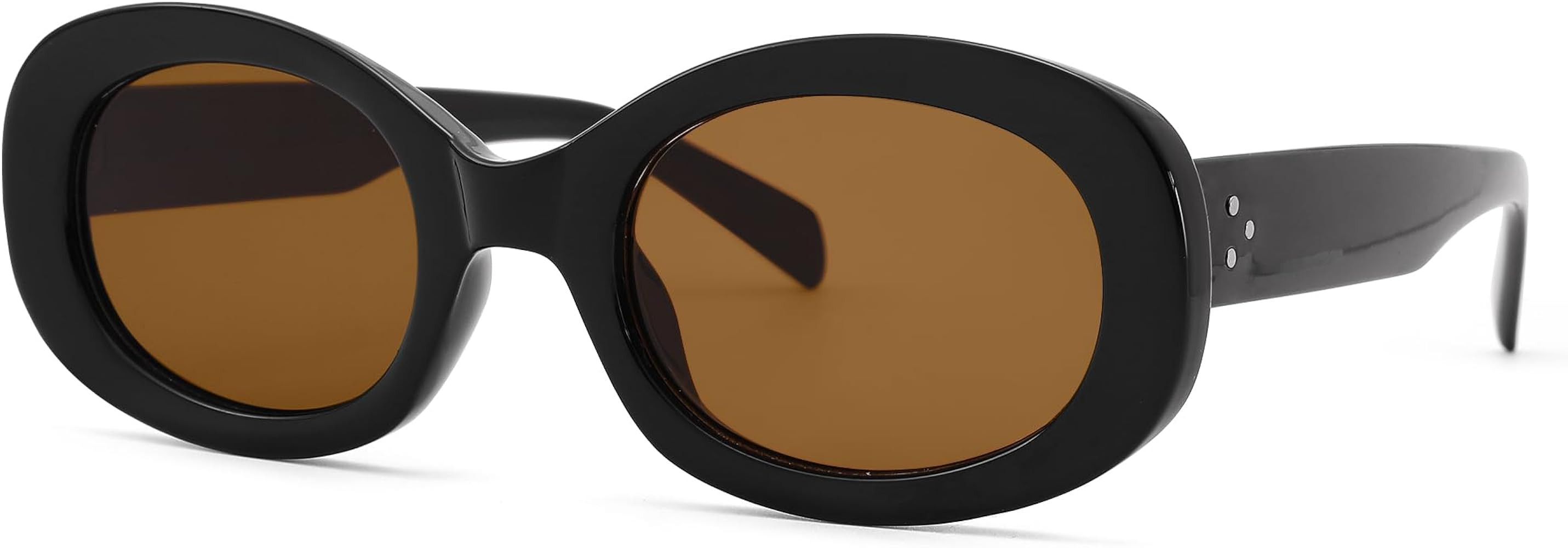 Pro Acme Trendy Oval Sunglasses,Retro Chunky Thick Frame UV400 Protection Shade Glasses for Women... | Amazon (US)