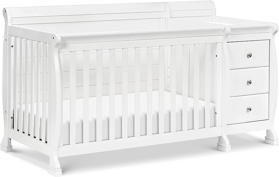 DaVinci Kalani 4-in-1 Convertible Crib and Changer Combo in White | Amazon (US)