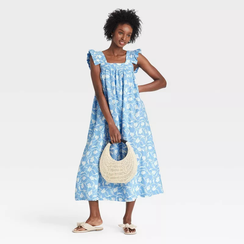 Women's Short Ruffle Sleeve A-Line Dress - A New Day™ | Target