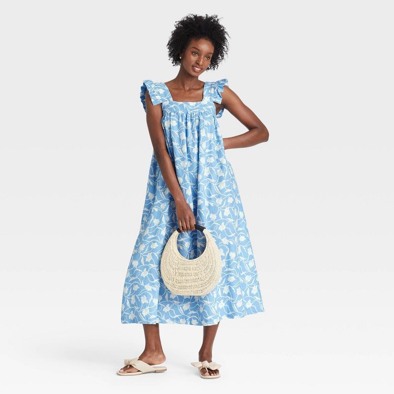 Women's Short Ruffle Sleeve A-Line Dress - A New Day™ | Target