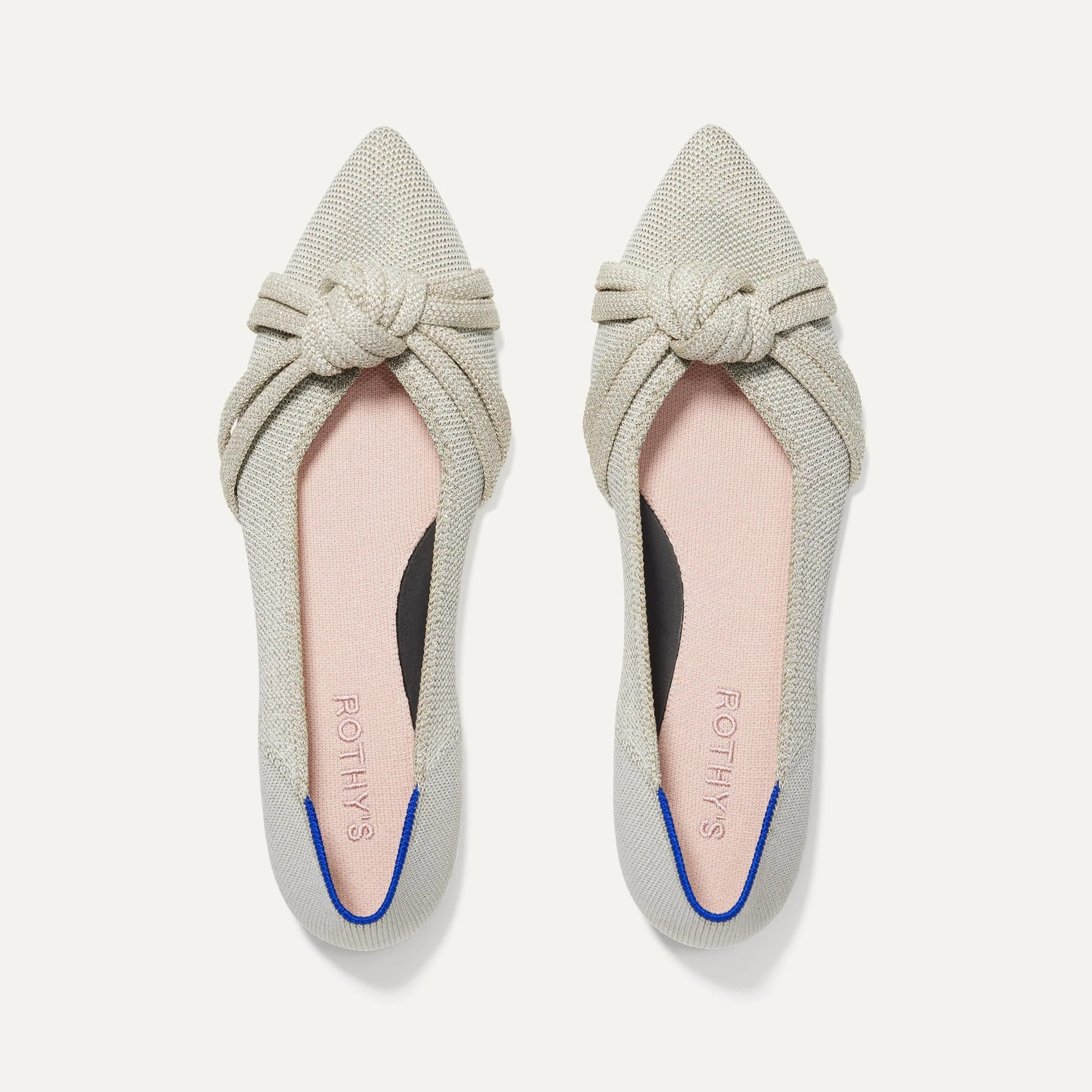 The Knot Point II in Diamond Metallic | Women's Flats | Rothy's | Rothy's