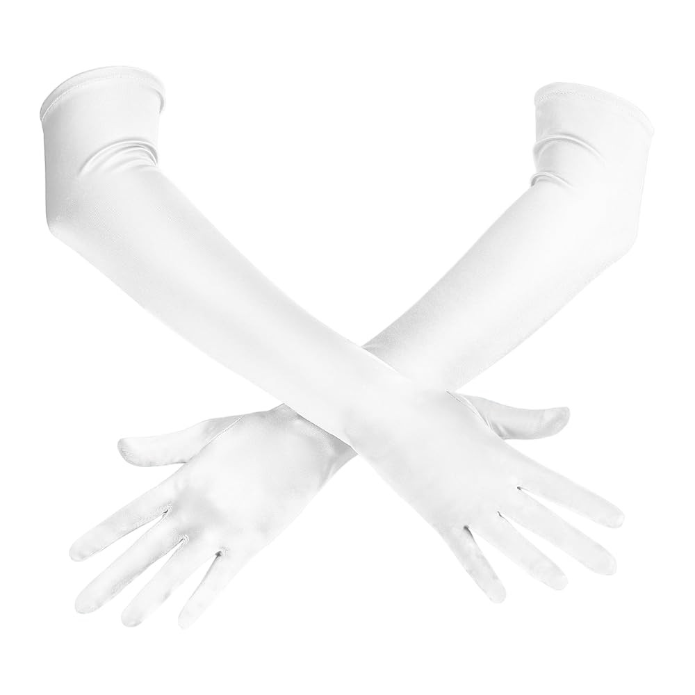 Spooktacular Creations Long Opera Party Gloves, 1920s Satin Gloves Costume for Women, Silk Stretc... | Amazon (US)
