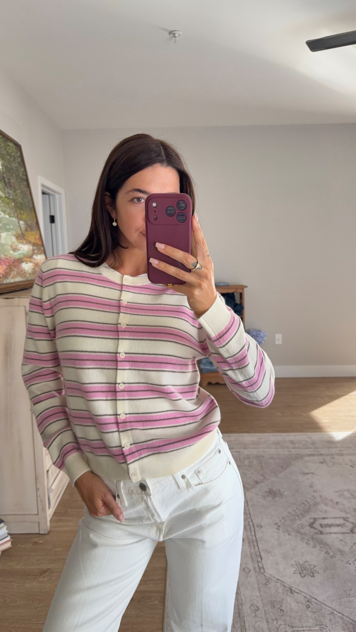 Perfect spring cashmere cardigan sweater! Love these colors. In a M so I could wear a white tee under 

#LTKgrwm #LTKValentine #LTKootd