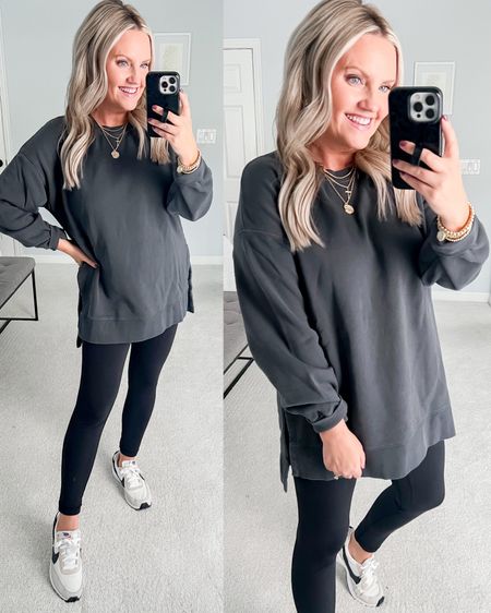 Old navy boyfriend tunic sweatshirt 30% off at checkout
Im in small
Weekend outfit 
Casual outfit 
Leggings outfit 


#LTKsalealert #LTKfindsunder50 #LTKSeasonal