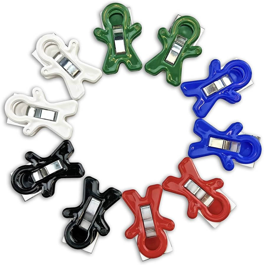 The Pencil Grip Magnet Man Magnetic Clip, Assorted Colors, Pack of 10 | Amazon (US)