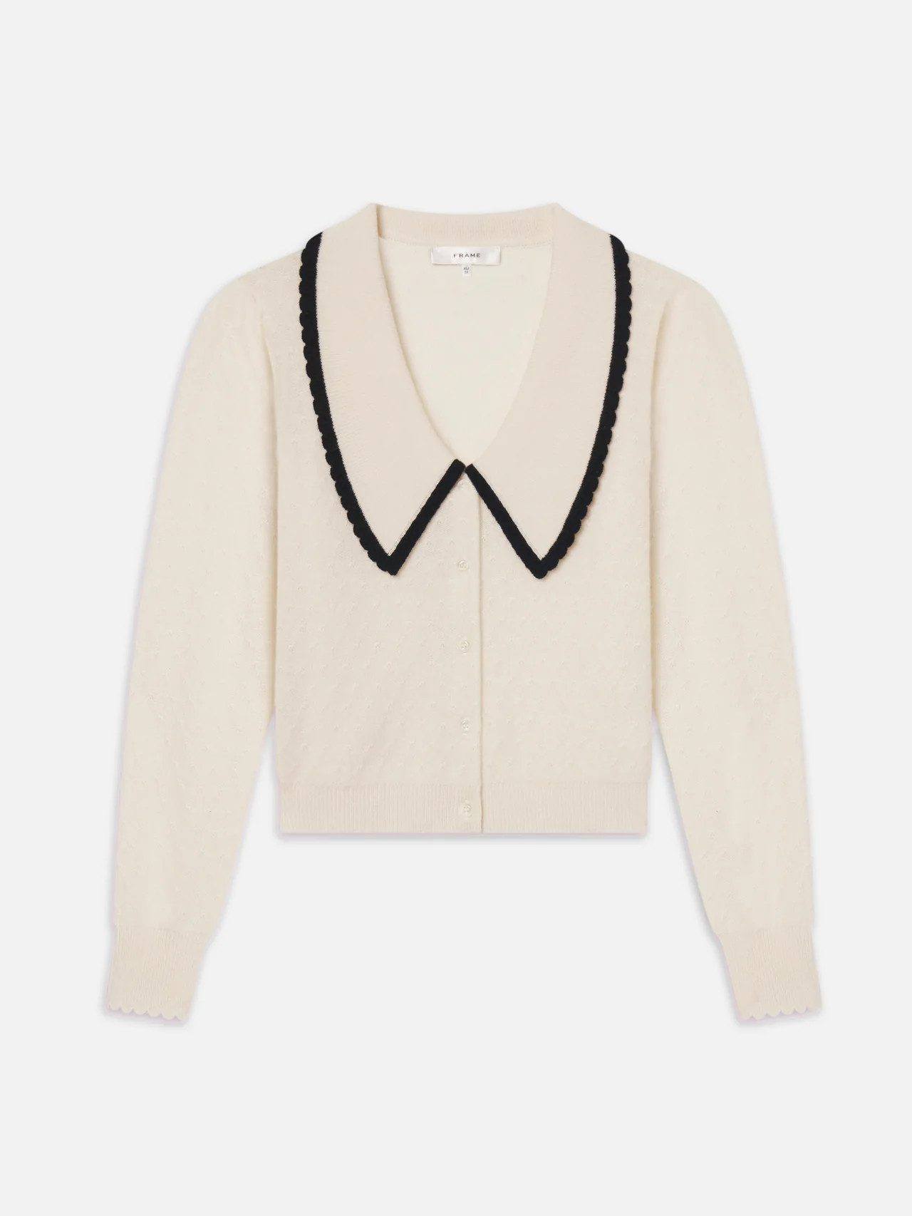 L/S CASHMERE SAILOR SWEATER CREAM MULTI | Frame Denim