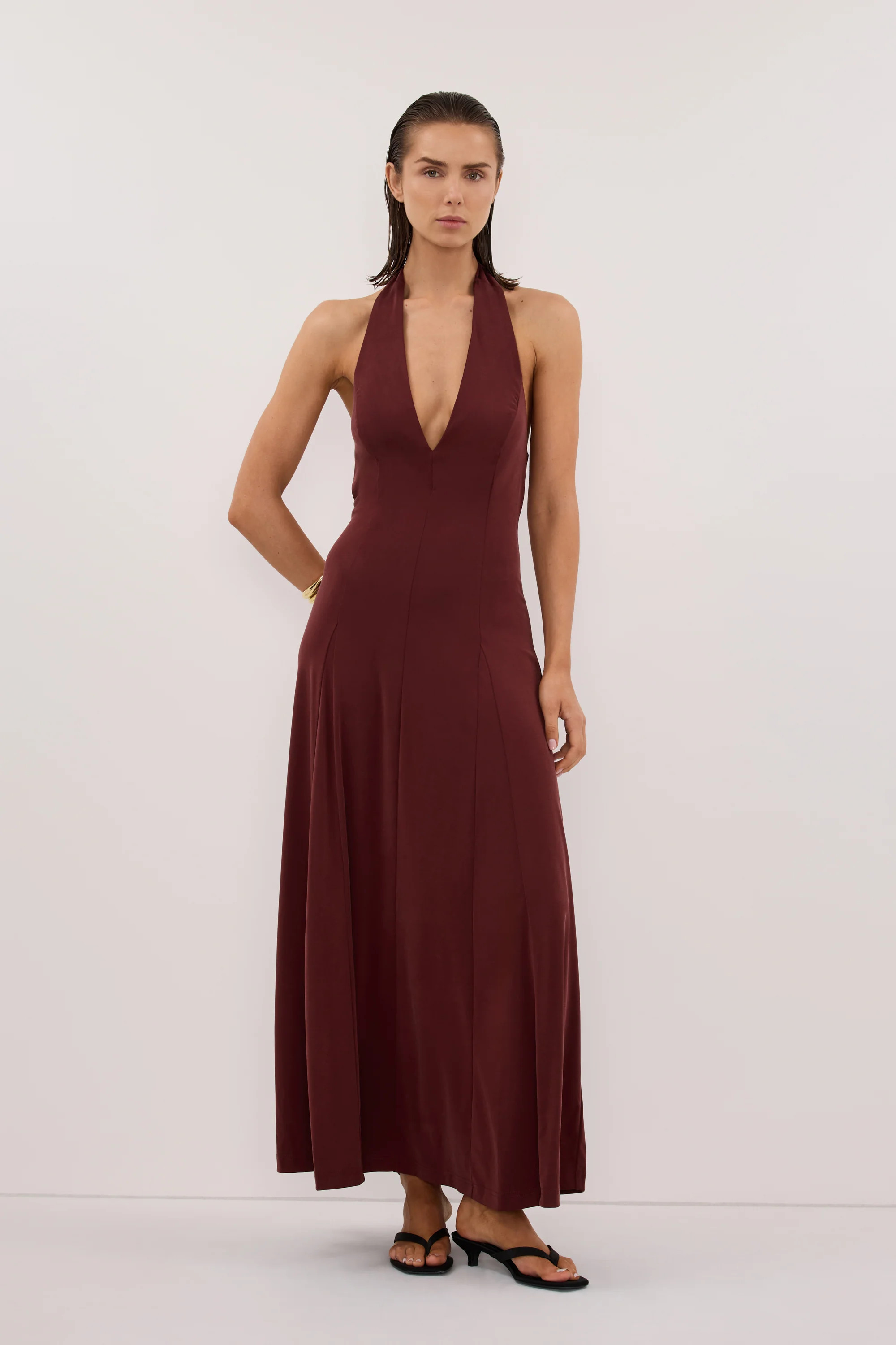 LYNN SAHARA HALTER MIDI DRESS | DISSH