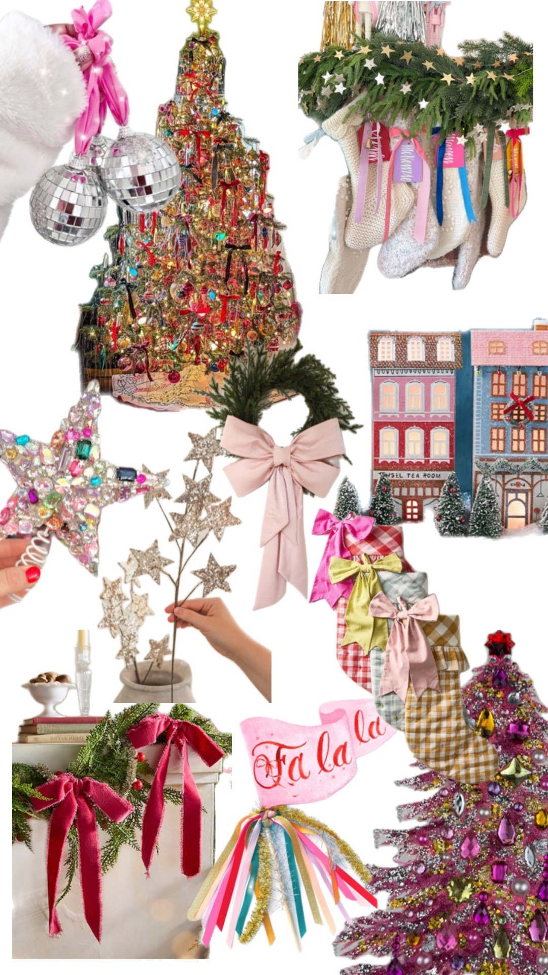 Get inspired with these colorful and glam Christmas decorating ideas! From disco ball ornaments and pink velvet bows to jeweled tree toppers and whimsical ribbon stockings, this festive look mixes sparkle, nostalgia, and a touch of Barbiecore magic. Perfect for anyone who loves bright holiday decor with personality. Save this for your Christmas tree, mantle, and gift wrapping inspo!


#LTKHoliday #LTKSeasonal #LTKHome