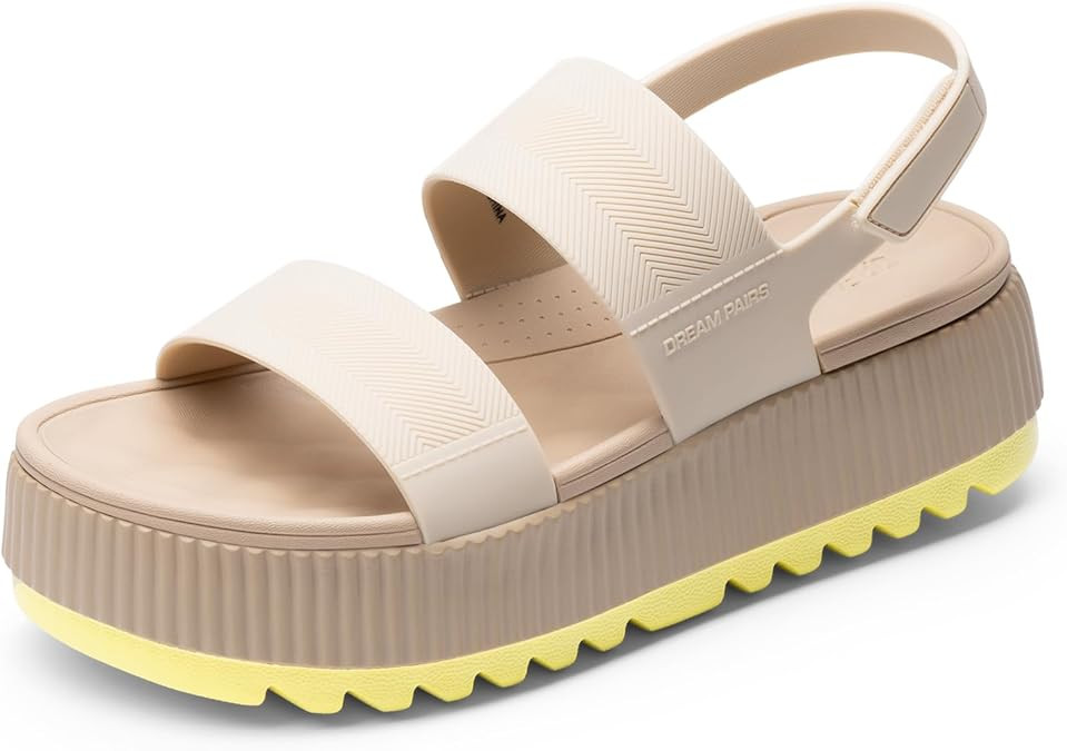 DREAM PAIRS Women's Platform Water Sandals Adjustable Lightweight Waterproof Summer Beach Wedge C... | Amazon (US)