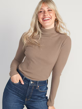 Rib-Knit Turtleneck Top for Women | Old Navy (US)