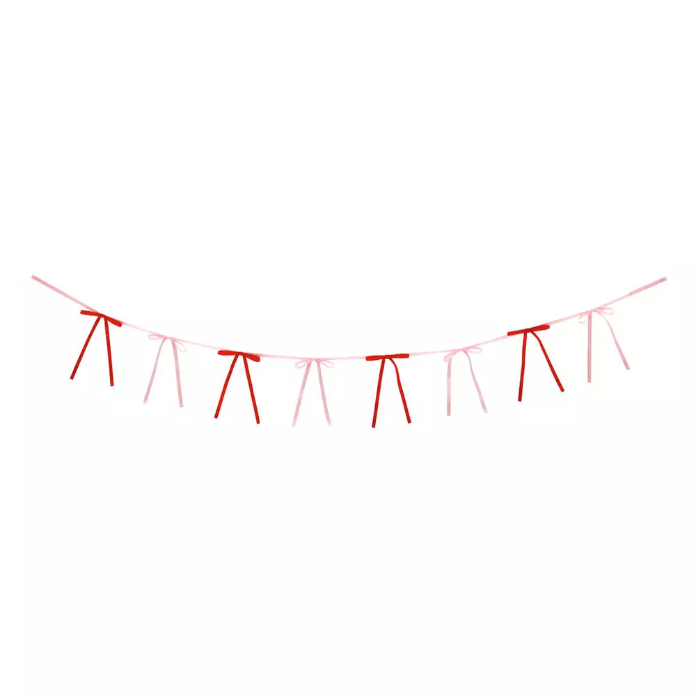 Argos Home Pink and Red Ribbon Bow Garland | argos.co.uk