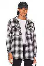 Lovers and Friends Harlow Flannel Shacket in Black & White from Revolve.com | Revolve Clothing (Global)