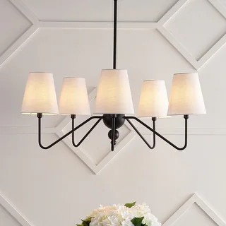 Signe 32" 5-Light Classic Minimalist Iron Inverted Gourd LED Chandelier, Black by JONATHAN Y - Be... | Bed Bath & Beyond