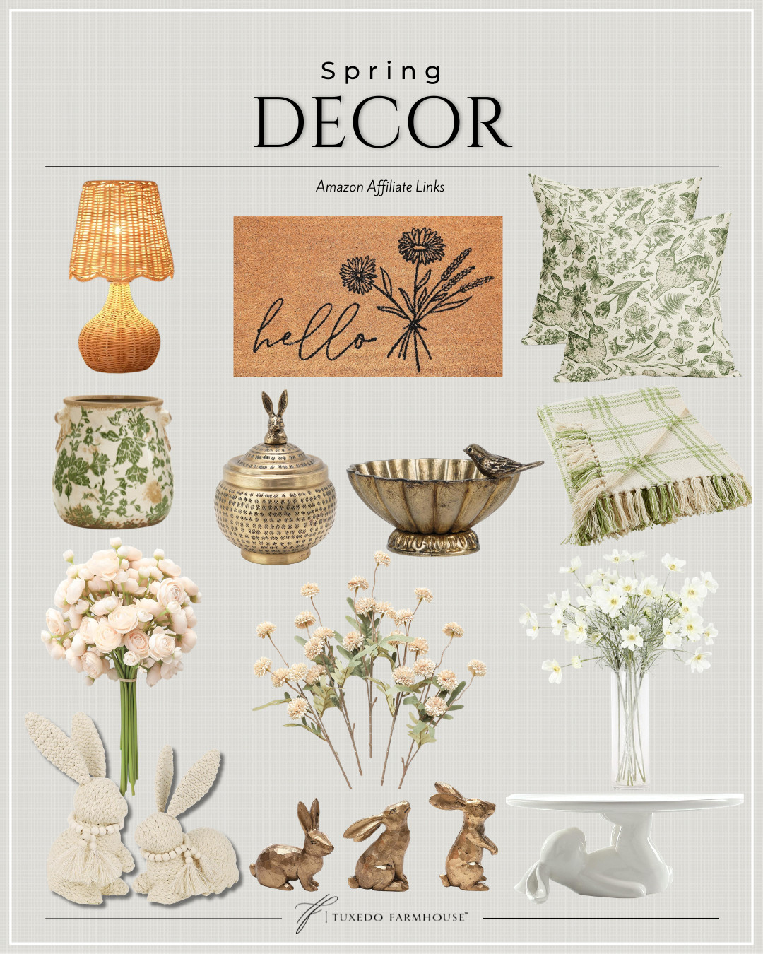Amazon - Spring Decor

Hop into spring with these adorable bunny decor pieces! Perfect for adding a charming touch to your home. #SpringDecor

Seasonal, home decor, accent chairs, rugs, wall art, frames, pillows, lamps, baskets, candles, books, coffee tables, ottomans, trays, bowls, consoles, accent tables
 

 #LTKSeasonal #LTKHome #LTKSaleAlert