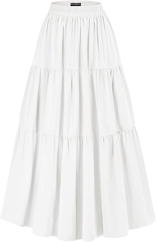 Scarlet Darkness Maxi Long Skirts for Women Summer Flowy Renaissance Skirt with Pockets | Amazon (US)