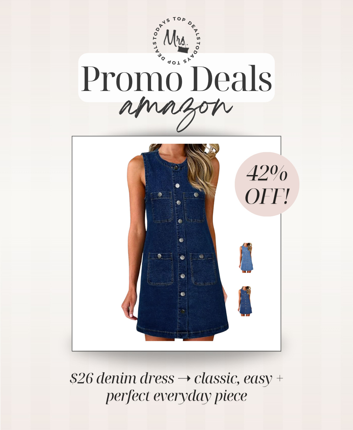 $26 denim dress ➝ classic, easy + perfect everyday piece 

 #LTKootd #LTKSeasonal #LTKSaleAlert