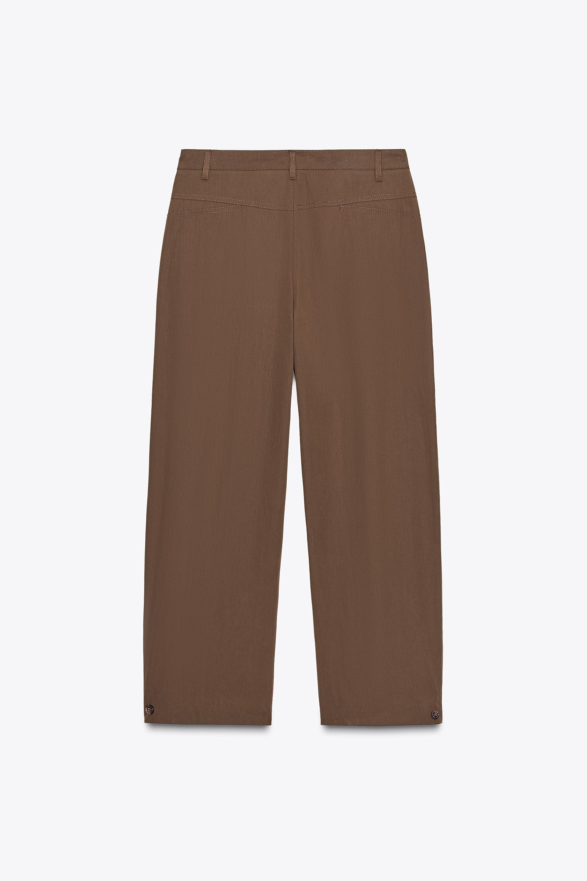 ZW COLLECTION DARTED TROUSERS WITH BELT LOOPS | Zara UK