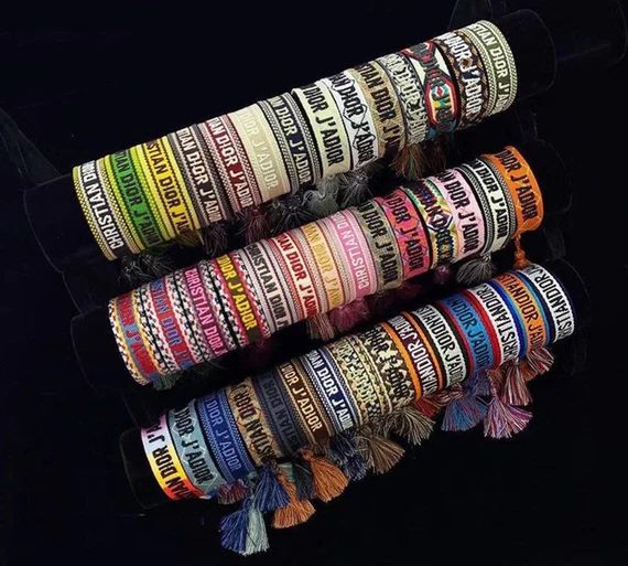 Woven Cotton Friendship Bracelet,Fashion Embroidery Bracelet, Trendy Designer Inspired Bracelets,... | Etsy (US)