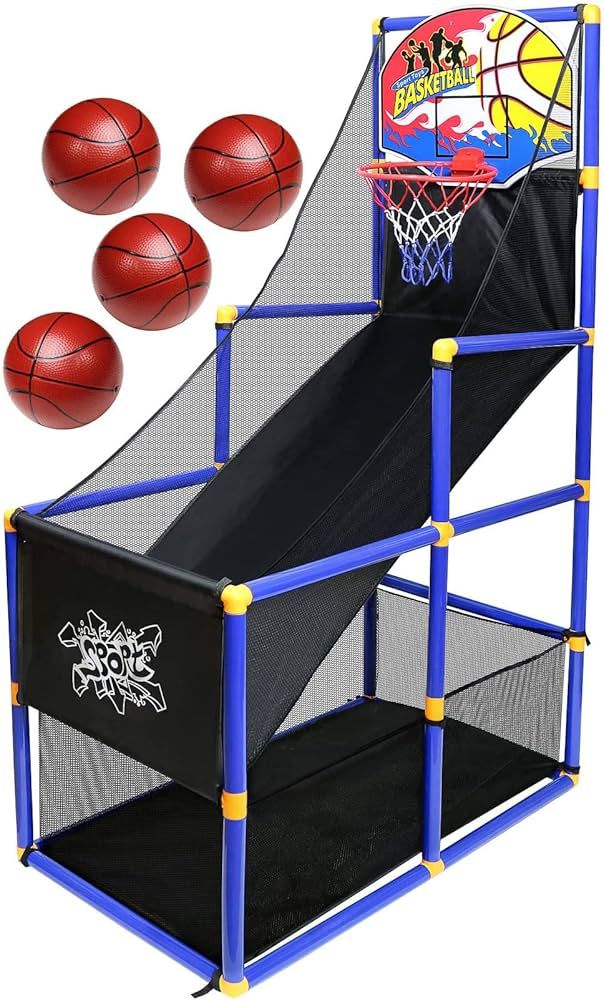 Kiddie Play Toy Basketball Hoop Arcade Game Indoor Sports Toys for Kids | Amazon (US)