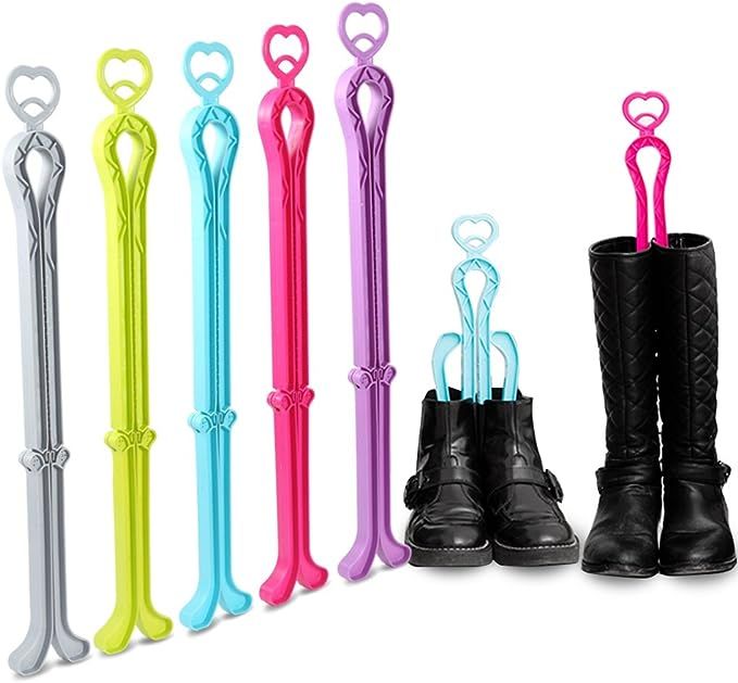 ONEDONE Folding Boot Shaper Stands Boots Knee High Shoes Clip Support Stand -5Pack | Amazon (US)