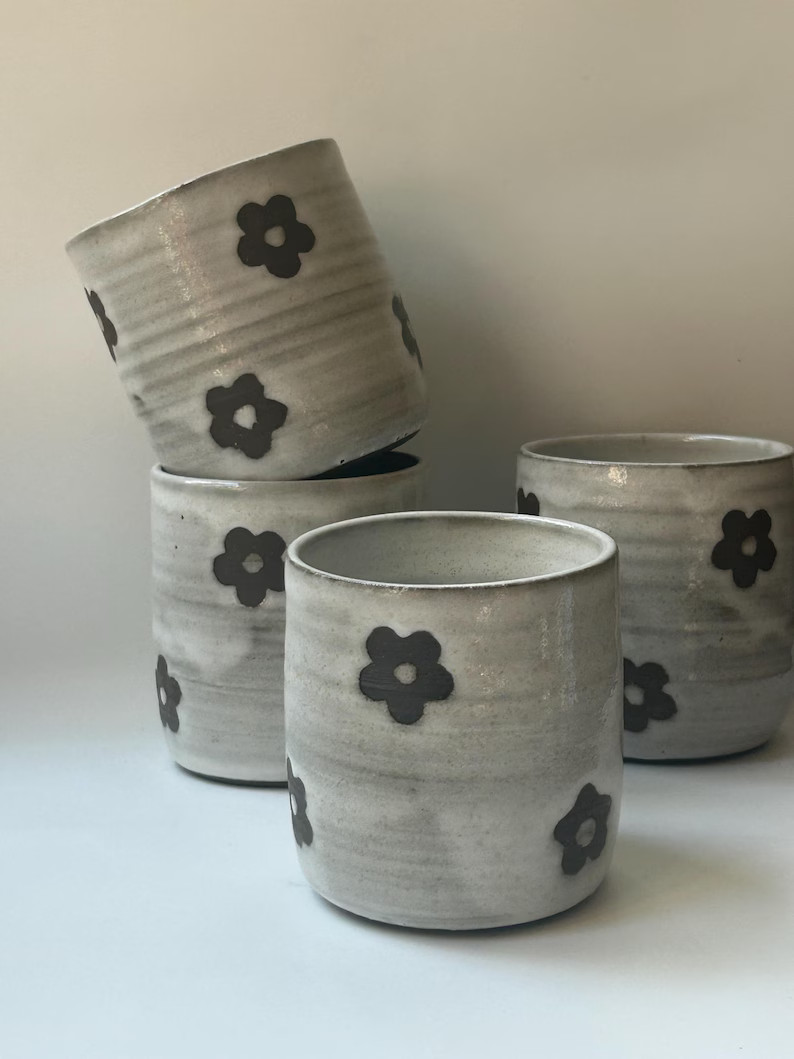 Black Daisy Cup - Etsy | Etsy (US)