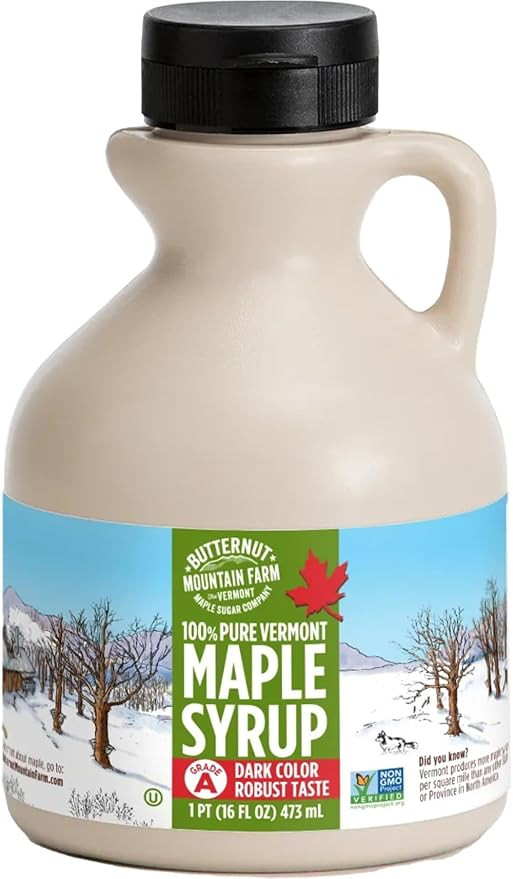 Butternut Mountain Farm Pure Maple Syrup From Vermont, Grade A (Prev. Grade B), Dark Color, Robus... | Amazon (US)