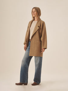 Heather Camel Felted Wool Blanket Coat - Buck Mason- Modern American Classics | Buck Mason