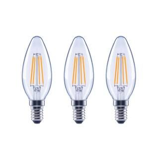 EcoSmart 60-Watt Equivalent B11 Dimmable ENERGY STAR Clear Glass Filament LED Vintage Edison Ligh... | The Home Depot