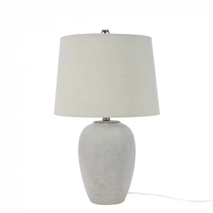 23" Farmhouse Ceramic Urn Pot Table Lamp - Nourison | Target