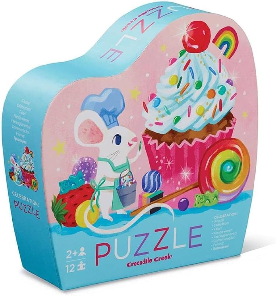 Crocodile Creek 12-Piece Mini Jigsaw Puzzle - Fun Floor Puzzles for Kids Ages 2-4 and Up - Heavy-... | Amazon (US)