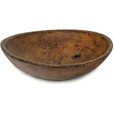 Colonial Tin Works Primitive Large Farmhouse Bowl with Hole, Brown | Amazon (US)